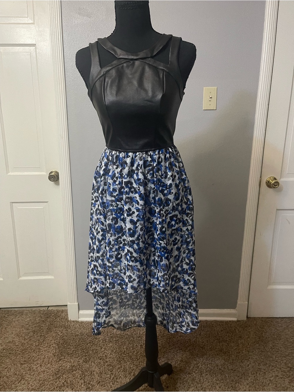 Leathery maxi dress